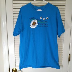 Juliette Gordon Low T Shirt Size Large Savannah Georgia Blue Girl Scout Founder